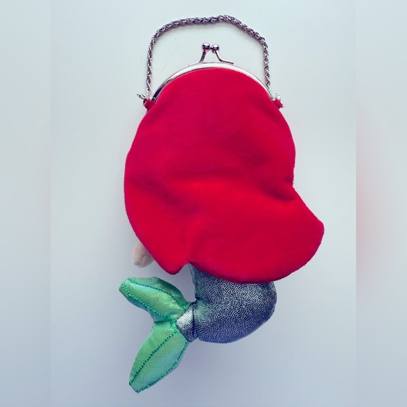 Disney Little Mermaid Ariel Plush Coin Purse with Chain Handle - Picture 6 of 9
